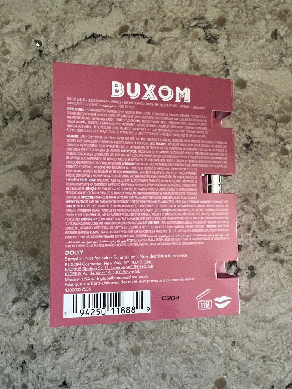 4/$14 Buxom Full-on Plumping Lip Polish in Dolly, Travel Size, NEW